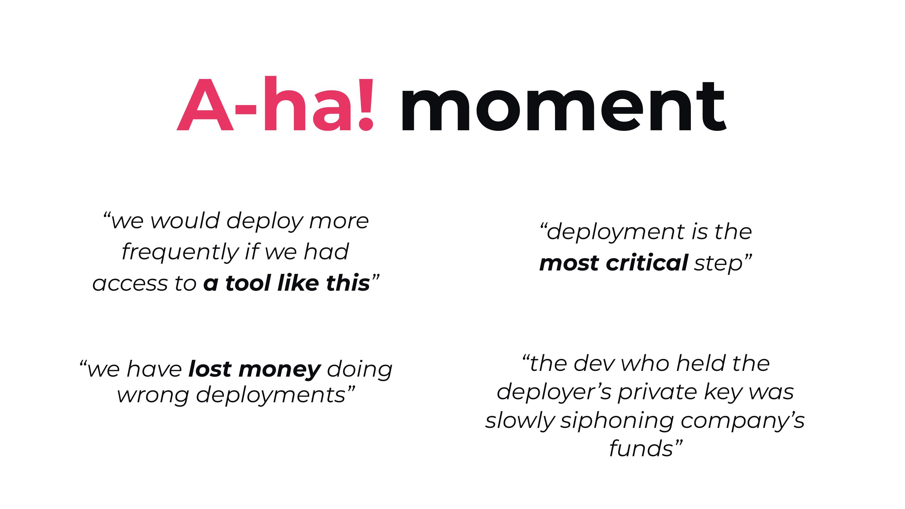 Anyflow, discovery slide with verbatim quotes from interviewed developers