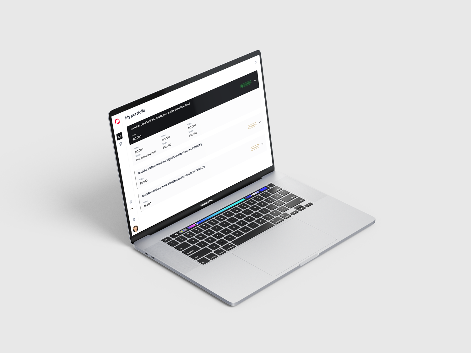 Speck Finance, mockup 4