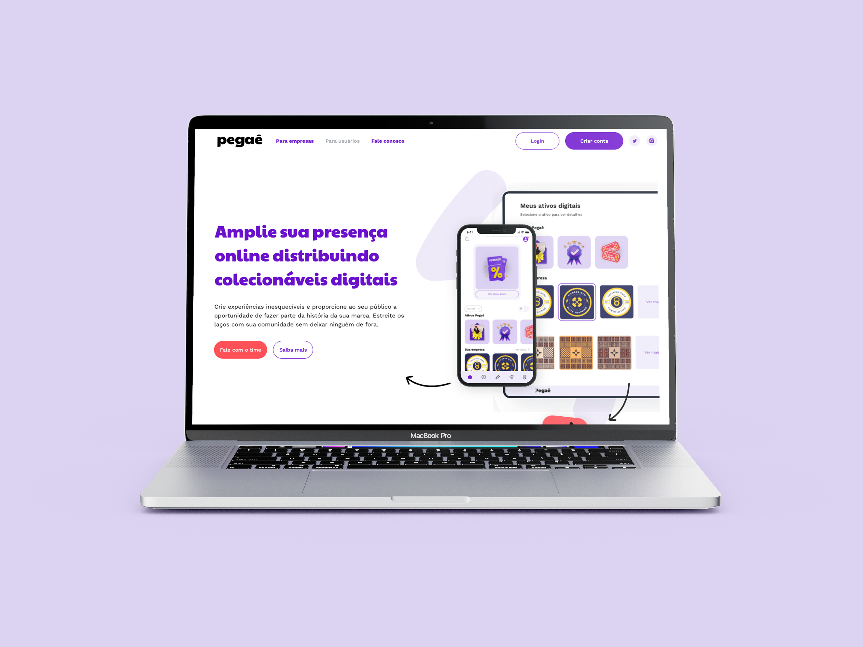 Web design — Pegaê site mockup