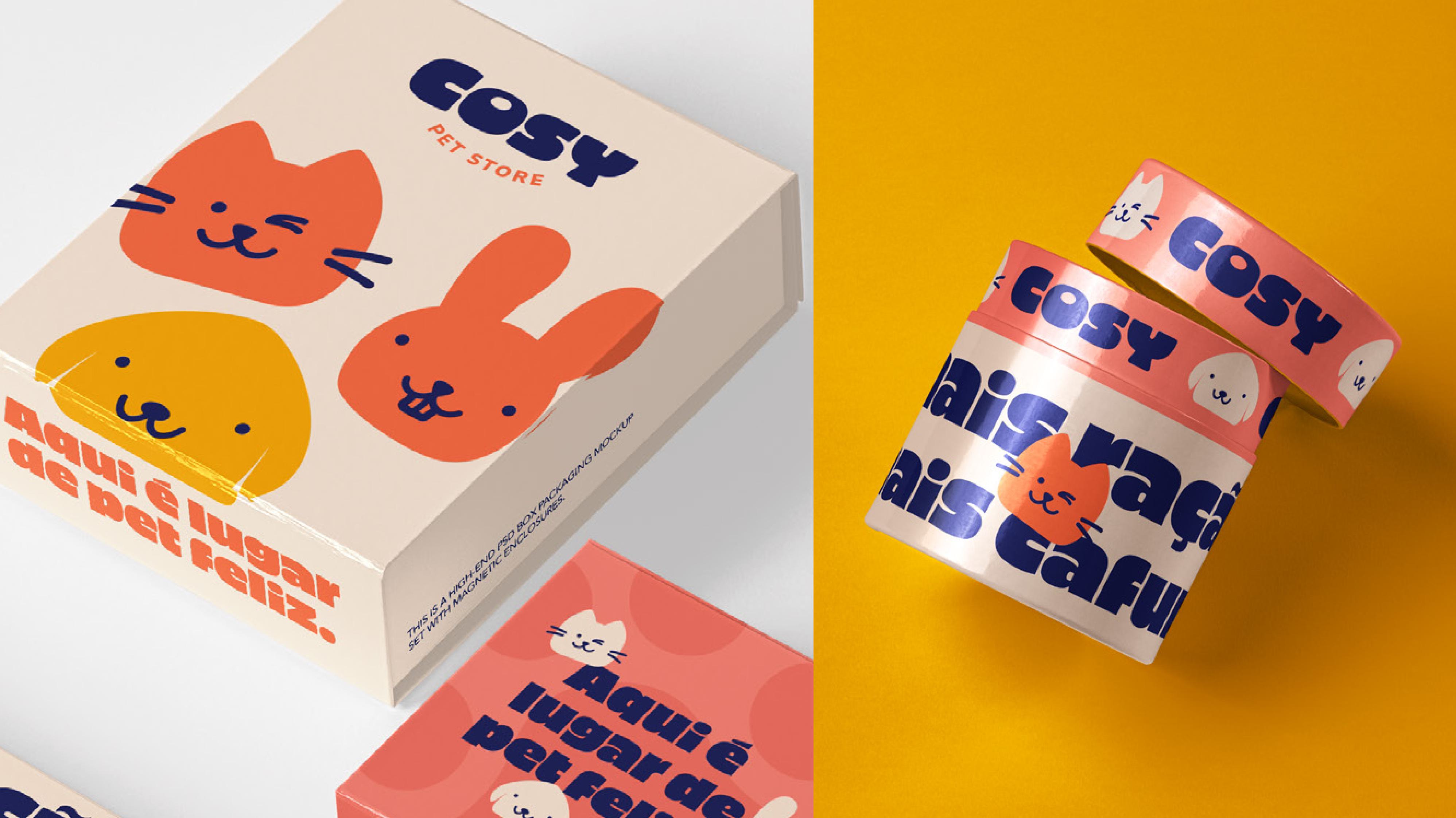 Cosy, pet shop visual identity 15